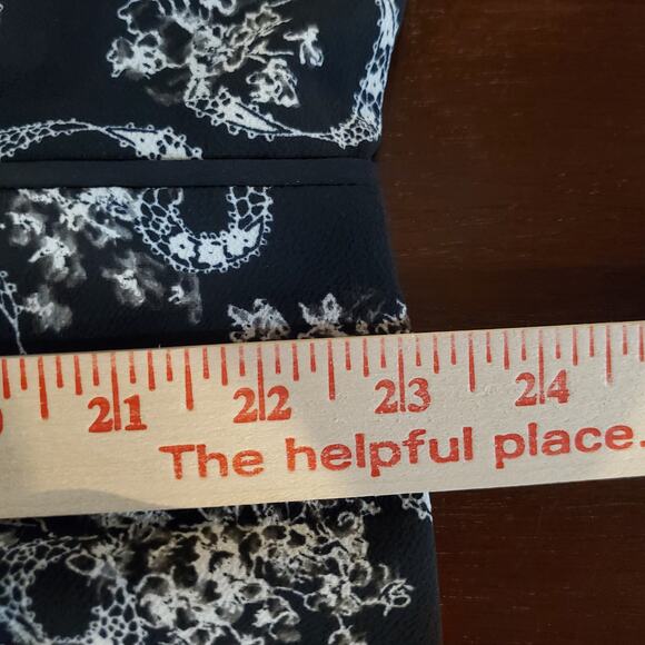 Talbots Floral Flouce Ruffle Sleeveless Midi Dress Plus Size 18W Black Wedding - Picture 11 of 13